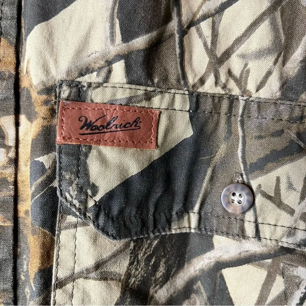 Woolrich RealTree Hardwood Camo Button Down Shirt Size XL